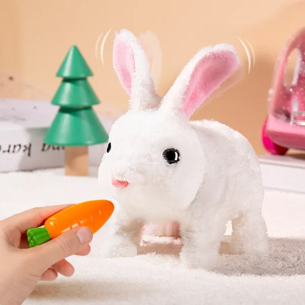 Children Plush Cute Rabbit Kids Electronic Pet With Sound Animal DIY Change Clothes Game Walking Moving Pet Toys For 3 Years - Image 2