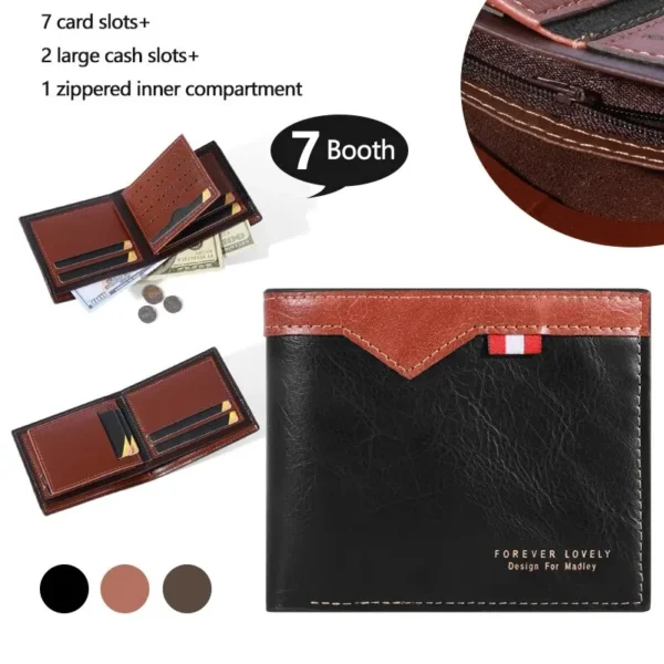 Men Foldable Slim Purses Business Money Credit ID Cards Holder - Image 2