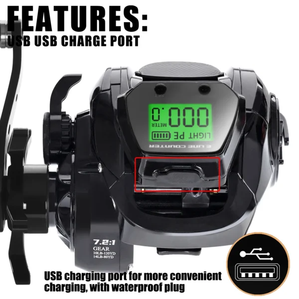 SAMOLLA Baitcasting Fishing Reel With Led Screen - Image 5