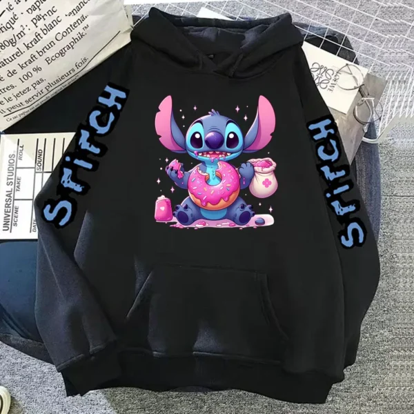 Cute Lilo & Stitch Hoodies Long-Sleeved Sweatshirt Women's Sweatshirts Y2k Hoodies Clothes Stitch Disney Woman Clothing Hoodie - Image 5