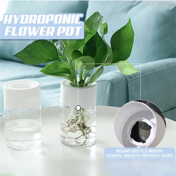 Mini Hydroponic Flower Pot Transparent Imitation Glass Soilless Plant Pots - Image 5