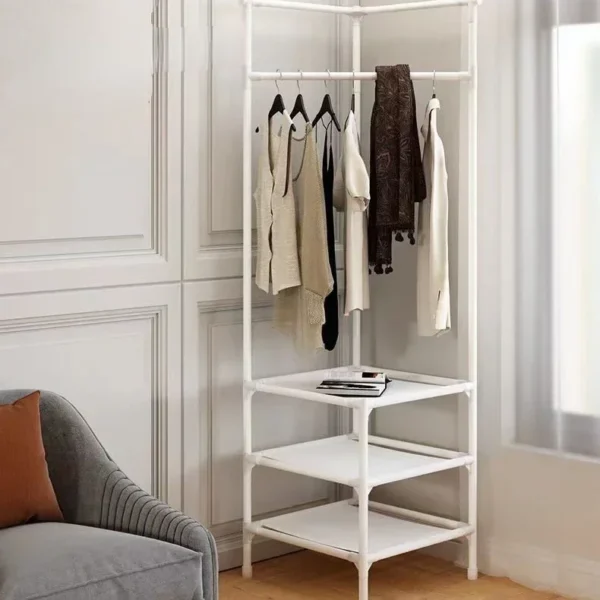 2 in 1 Corner Clothes Rack and Clothes Stand Organizer - Image 2