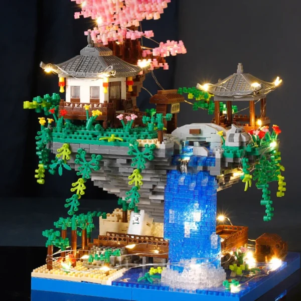 Peach Blossom Pool Castle Building Blocks Assembling - Image 4