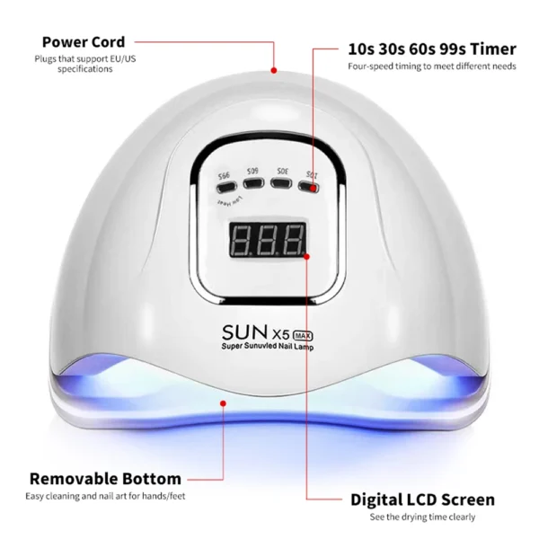 Professional Nail Dryer Infrared Sensor Manicure Nail Light for Fast Curing of All Gel Nail Polish Nail Dryer Salon Tool - Image 3