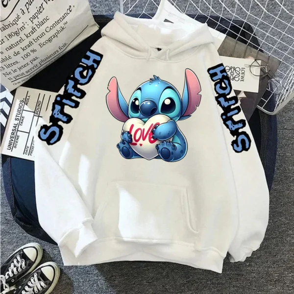 Cute Lilo & Stitch Hoodies Long-Sleeved Sweatshirt Women's Sweatshirts Y2k Hoodies Clothes Stitch Disney Woman Clothing Hoodie - Image 3