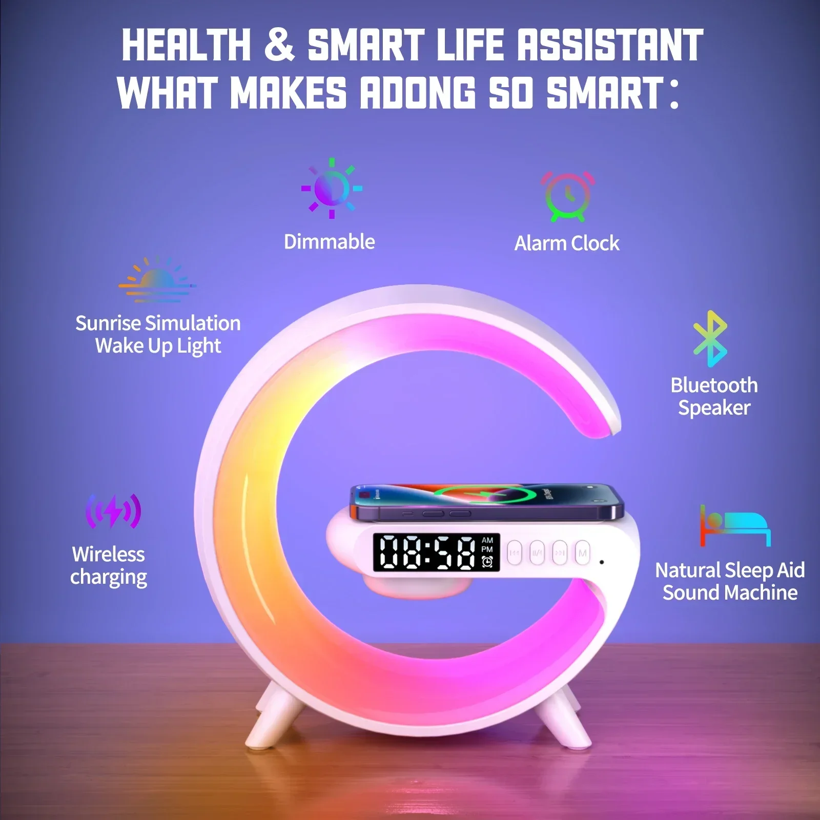 kf-S7b9c3288debf452e8657dc300b2699deB-RGB-Night-Light-Lamp-Multifunction-Alarm-Clock-TF-Blueotooth-Speaker-15W-Wireless-Charger-Station-Pad-For