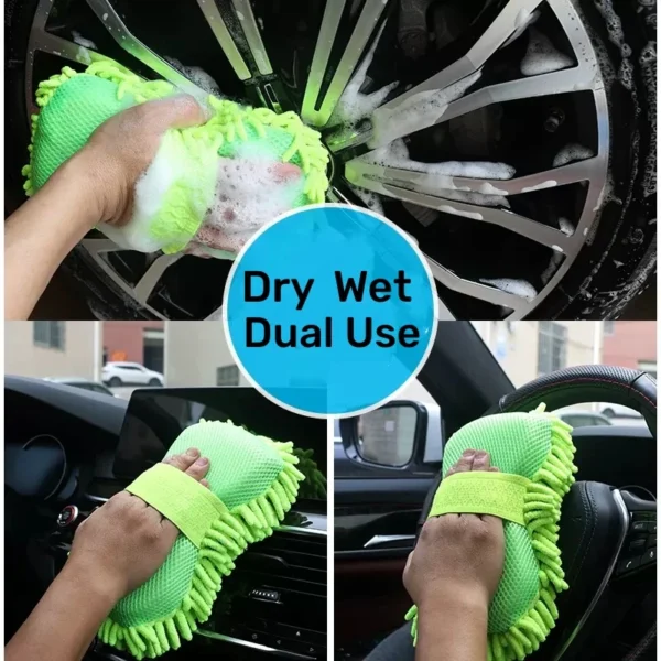 Microfiber Car Washer Sponge Cleaning Car Care Detailing Brushes Washing Towel Auto Gloves - Image 5