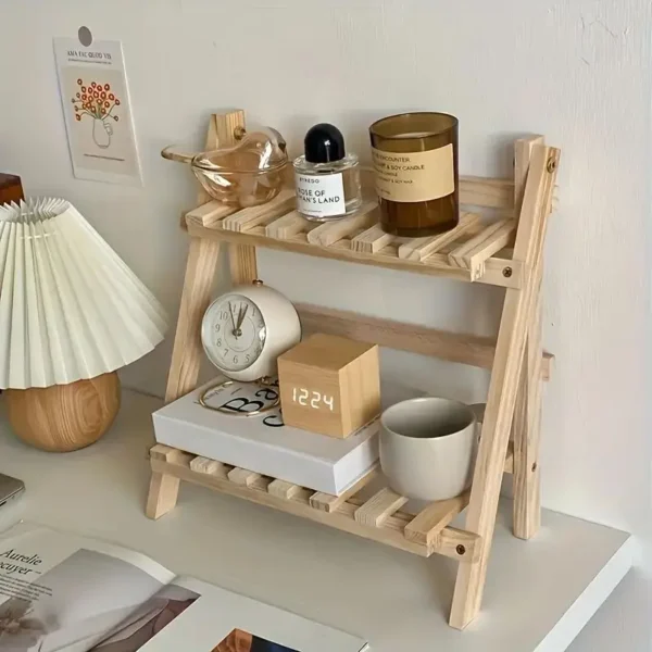 Wooden 2-Tiers Desktop Organizer Shelves