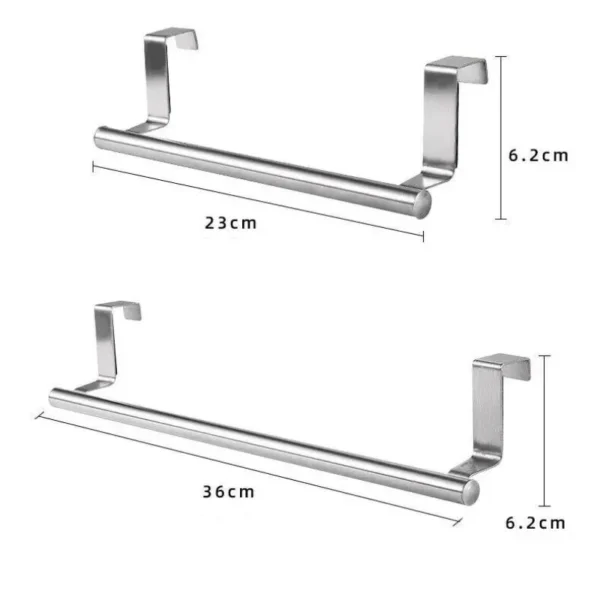 Over Door Towel Bar Hanging Holder Stainless Steel - Image 3