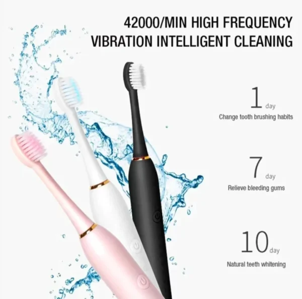 Sonic Electric Toothbrush for Adults IPX7 Waterproof DuPont Brush Head USB Rechargeable - Image 4