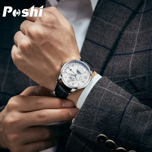 Swiss Brand POSHI Men Luxury Watch - Image 3