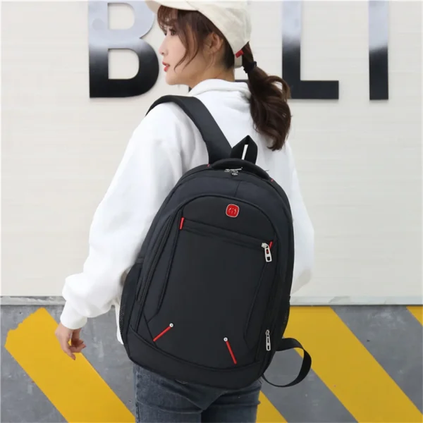 Large-capacity Student School Casual Solid Backpack - Image 3