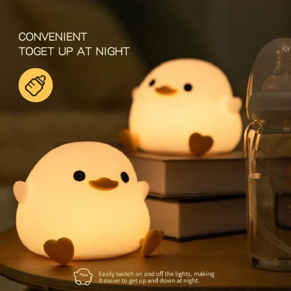 Doudou Duck night light automatic clap silicone lamp - Image 2