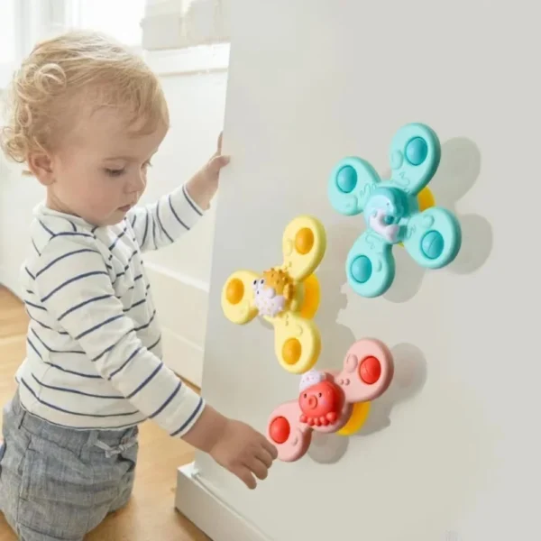 3Pcs/Set Baby Bath Toys Funny Bathing Sucker Spinner - Image 2