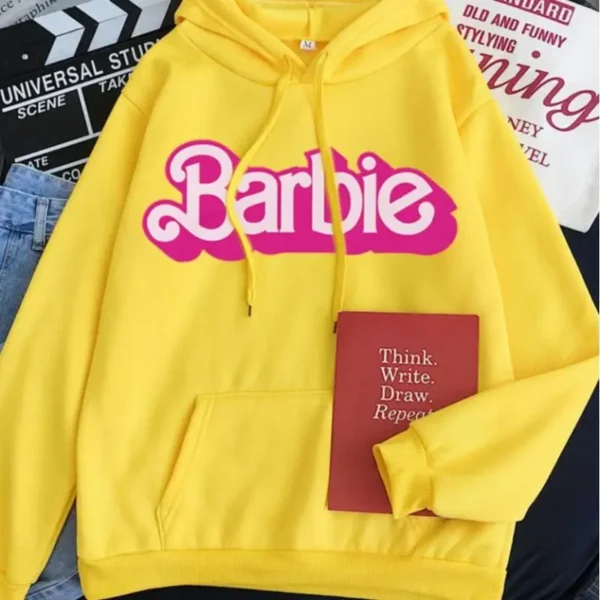 New Adult Men's and Women's Sweatshirt Hoodie Barbie Cartoon Autumn and Winter Sports Loose Comfortable Casual Top Cute Gift - Image 3