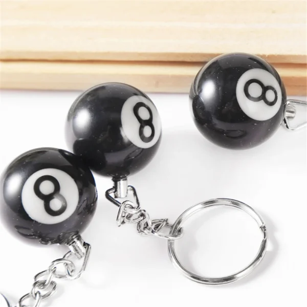 Keychain Black No 8 Billiard Mini Ball - Image 5