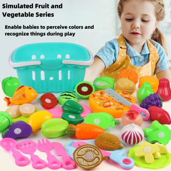 25 PCs Set Fruit and Vegetable Children's Toy Girl Boy Kitchen Food Set - Image 6