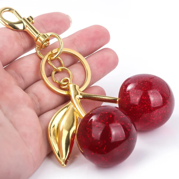 Red Cherry Keychain For Women Men