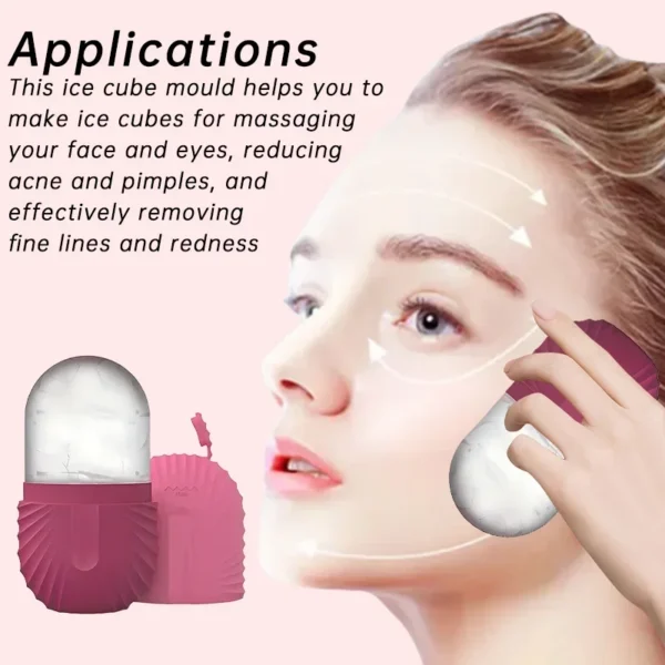 Facial Ice Cube Mold Silicone Freezing Beauty Lifting Ice Face Tool - Image 3