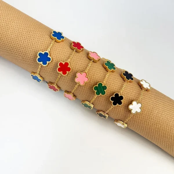 Women Hand Flower Bracelets Double Sided - Image 6