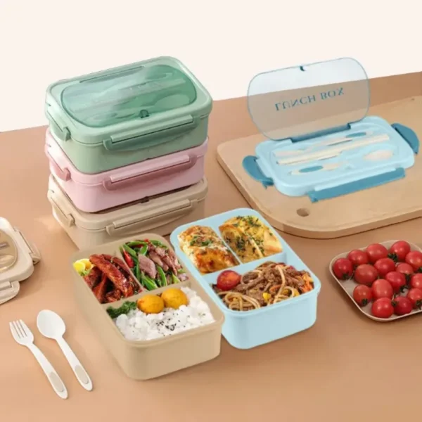 Lunch Box with Tableware Leakproof Food Container for Picnic Camping - Image 6