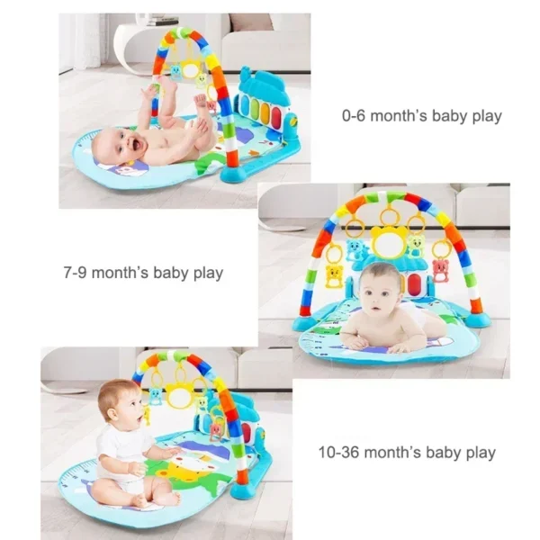 Baby Activity Play Mat Gym Musical Newborn Piano Keyboard Crawling Blanket - Image 3