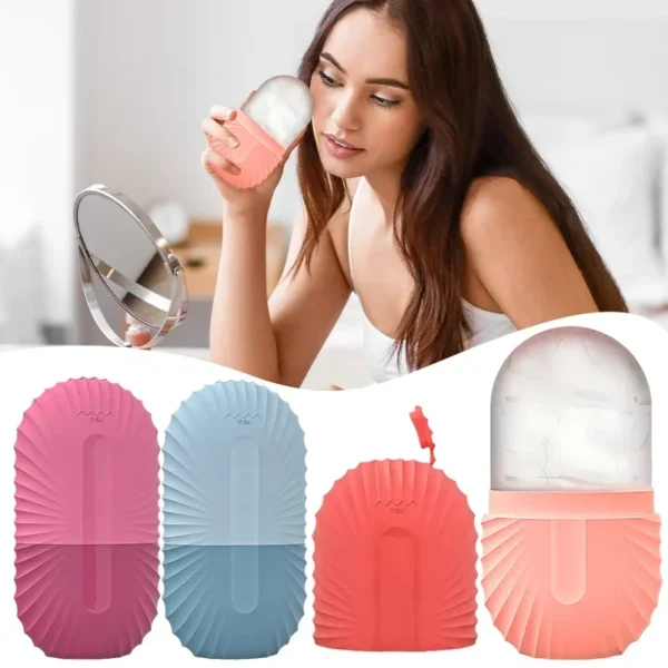 Facial Ice Cube Mold Silicone Freezing Beauty Lifting Ice Face Tool