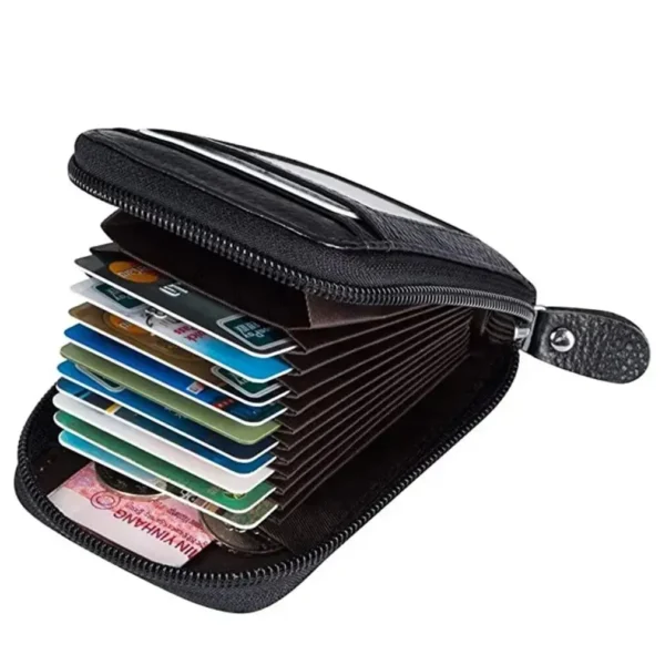 Organ Card Bag Korean Edition Portable Women's Short Bank Card Cover Business Card Clip Zipper Vertical Handheld Bag - Image 4