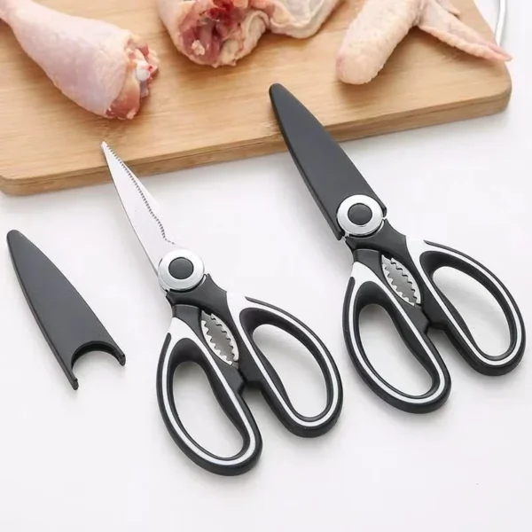 Multi Functional Stainless Steel Household Kitchen Scissors - Image 3