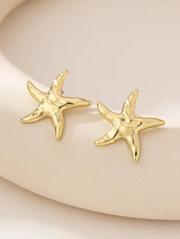 Casual Exquisite Starfish Stud Earrings - Image 5