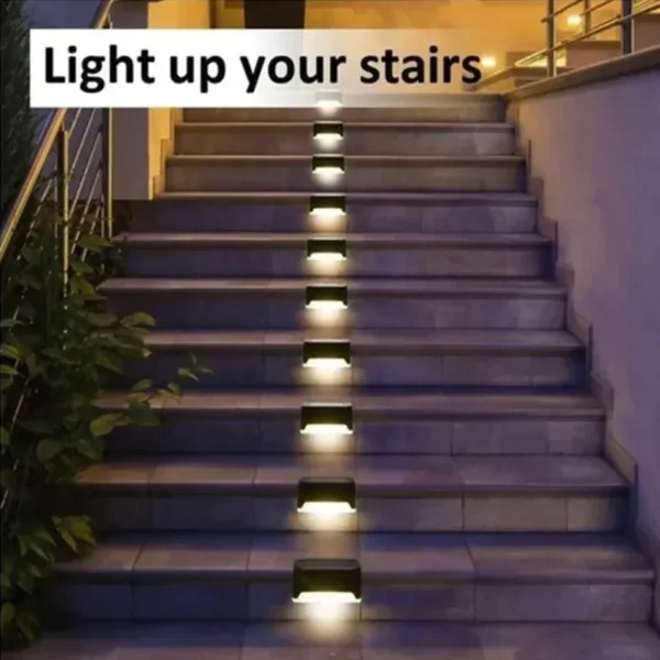 Stair Fence Warm White LED Solar Step Lamp Waterproof - Image 2