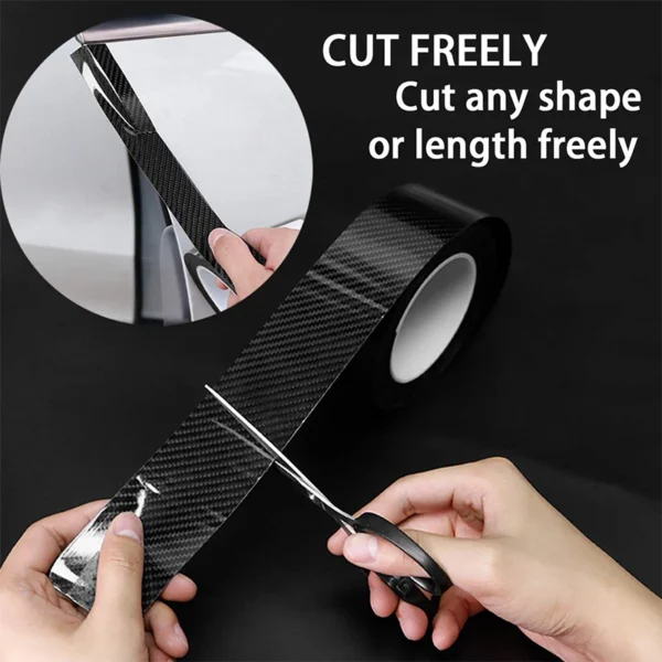 DIY Threshold Protection Strip Nano 3D Carbon Fiber Car Sticker Waterproof - Image 2