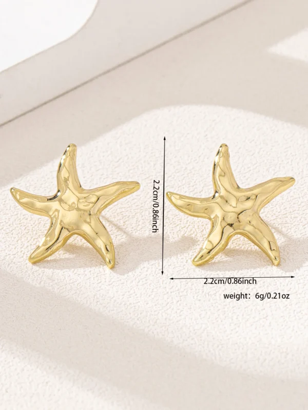 Casual Exquisite Starfish Stud Earrings - Image 4