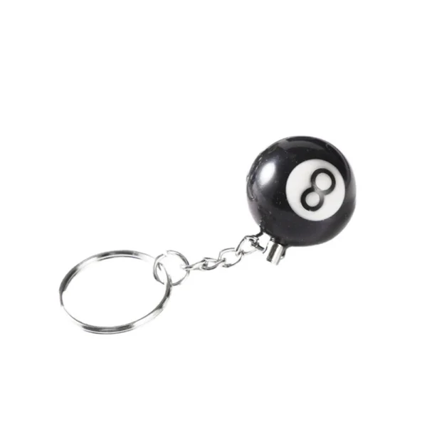 Keychain Black No 8 Billiard Mini Ball - Image 6