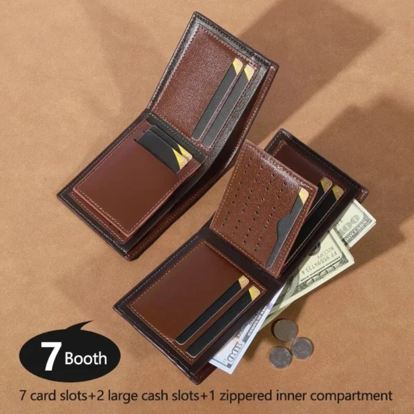 Men Foldable Slim Purses Business Money Credit ID Cards Holder - Image 3