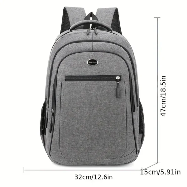 Large Capacity Backpack, Men's And Women's Student Computer Bag Multi Pocket Waterproof - Image 4