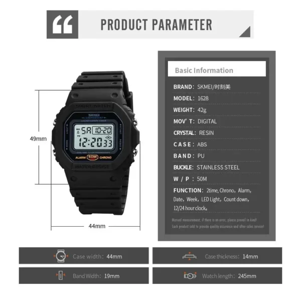 SKMEI Digital Sports Watch for Men - Image 6