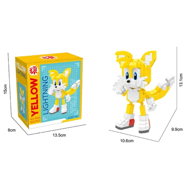 Cartoon Sonic Building Blocks Action Figure - Image 4