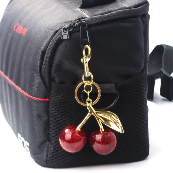 Red Cherry Keychain For Women Men - Image 2