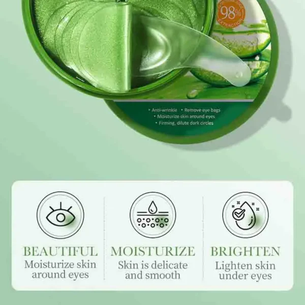 60pcs Aloe Vera Collagen Eye Mask Anti Dark Circles Removal - Image 4