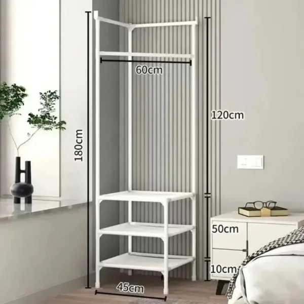 2 in 1 Corner Clothes Rack and Clothes Stand Organizer - Image 6