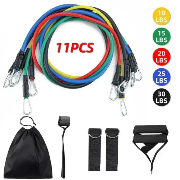 11 Pcs/Set TPE Resistance Fitness Band Pull Rope