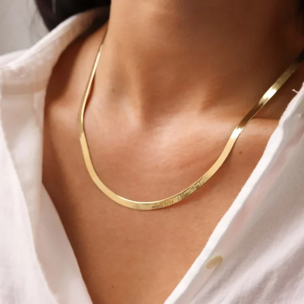 Unisex Chain Necklace Gold Color - Image 5