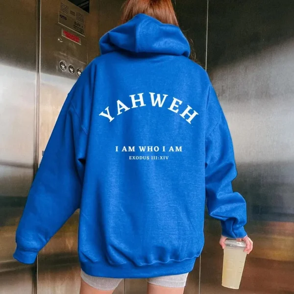 Men's Christian YAHWEH Hoodies Jesus Hombre Streetwear Fashion Popular Letter Slogan Printed Women Unisex Hooded Sweatshirts - Image 5