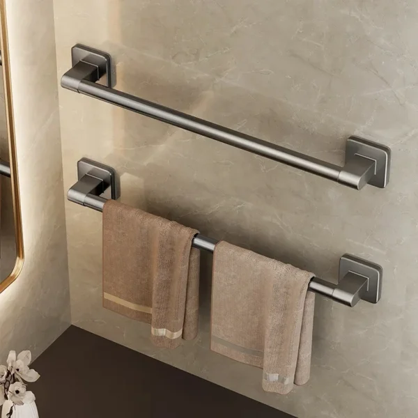 Non perforated suction cup wall mounted towel rack - Image 2