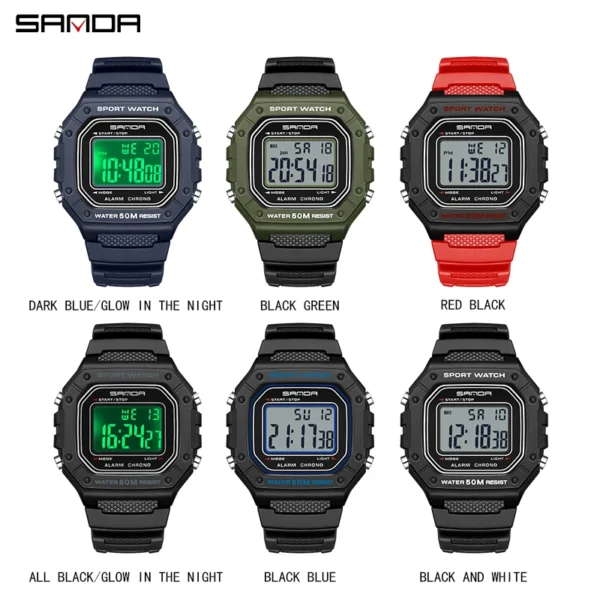 SANDA Fashion Mens Watch - Image 3