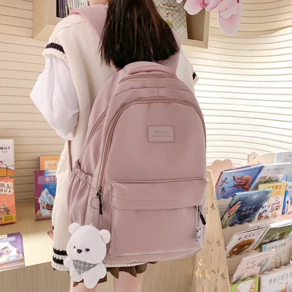 Fashion Lady High Capacity Waterproof College Backpack Trendy