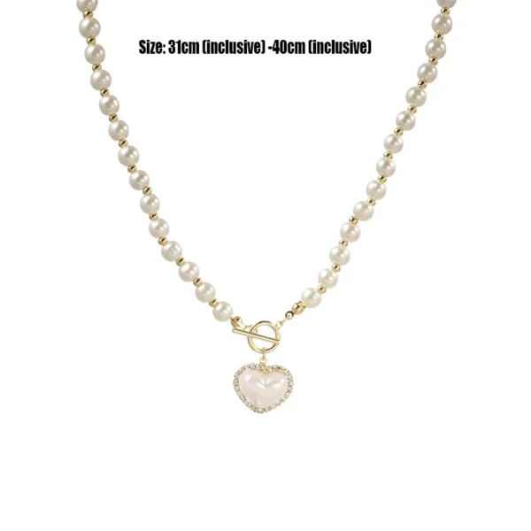 Super Immortal Style Pearl Love Necklace - Image 6