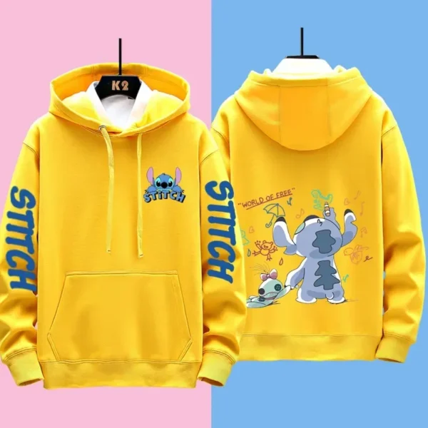 Disney Stitch Different Couple Outfits for Men and Women Casual Sweatshirts Hooded Jackets and Clothes - Image 3