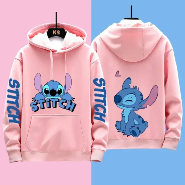 Disney Stitch Different Couple Outfits for Men and Women Casual Sweatshirts Hooded Jackets and Clothes - Image 5